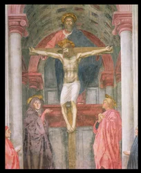Die Dreifaltigkeit, 1427-28 (nach der Restaurierung) (Detail)